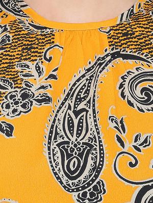 bishop sleeved paisley a-line dress - 16750855 - Standard Image - 4