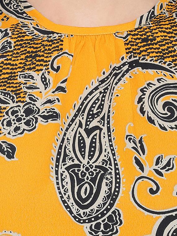 bishop sleeved paisley a-line dress - 16750855 - Zoom Image - 4