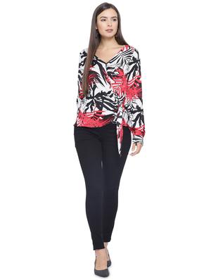 tie front tropical top - 16750913 - Standard Image - 4