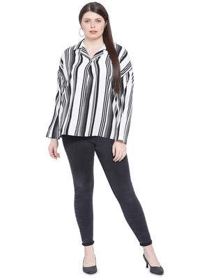 shirt collar striped top - 16750961 - Standard Image - 4