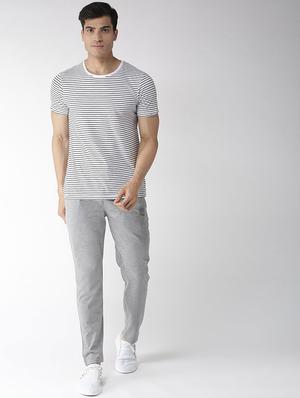 grey solid full length track pant - 16751214 - Standard Image - 4