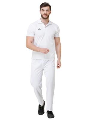 white solid full length track pant - 16752591 - Standard Image - 4
