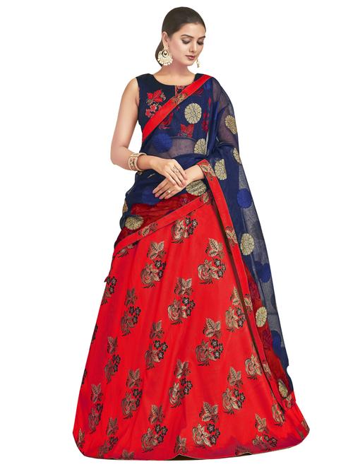 floral a-line lehenga - 16752630 - Standard Image - 1