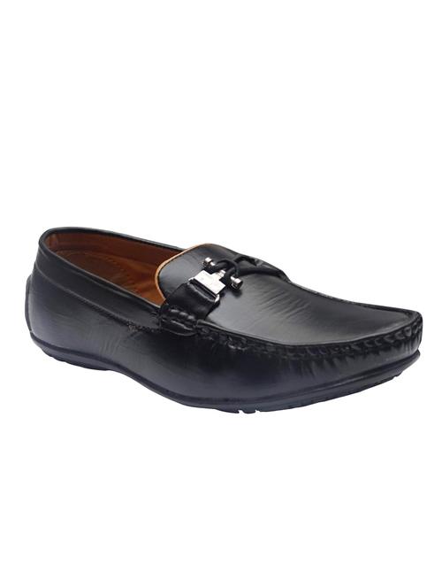 black synthetic slip on shoes - 16752651 - Standard Image - 1