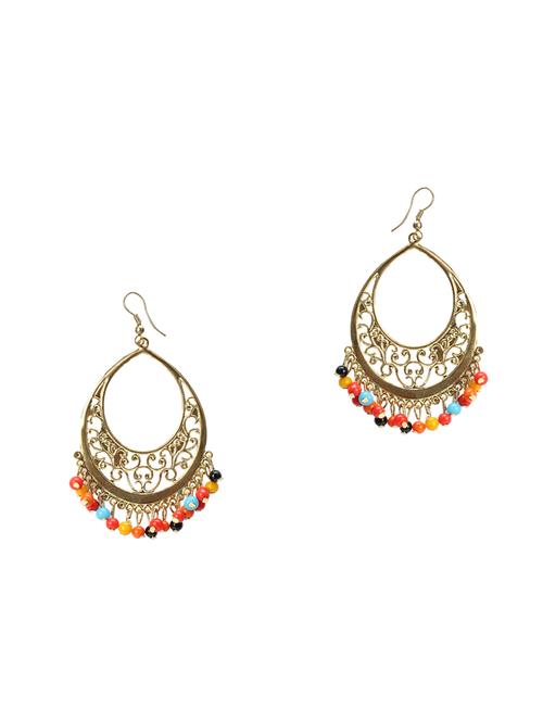 multi colored metal drop earring - 16754569 - Standard Image - 1