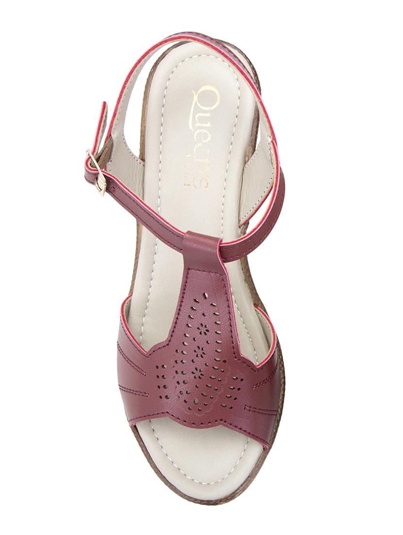 maroon back strap wedges - 16755538 - Zoom Image - 4