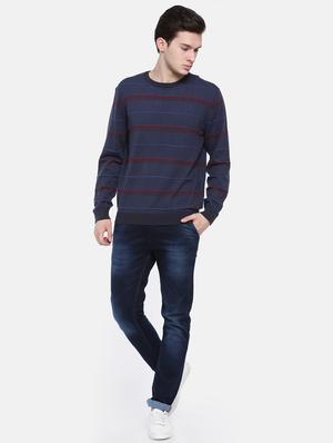 navy blue striped pullover - 16755550 - Standard Image - 4