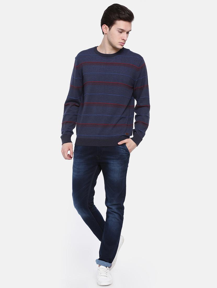 navy blue striped pullover - 16755550 - Zoom Image - 4