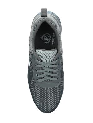 grey fabric lace up sport shoes - 16756567 - Standard Image - 4