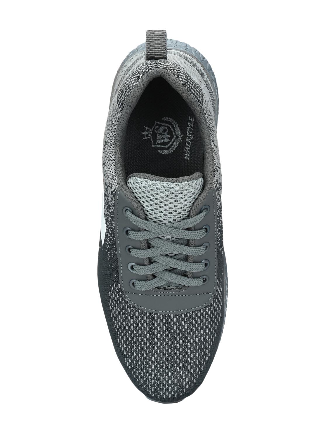grey fabric lace up sport shoes - 16756567 - Zoom Image - 4