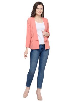 lapel neck long sleeved formal blazer - 16759645 - Standard Image - 4