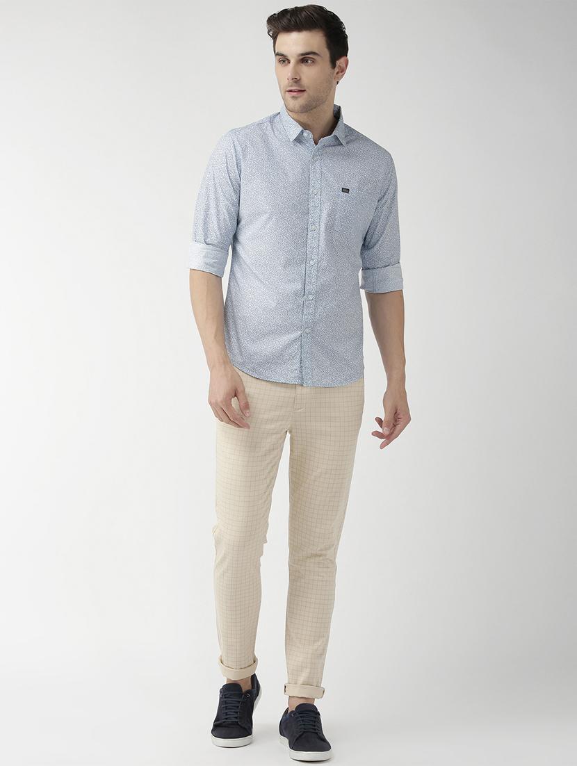light blue printed casual shirt - 16759902 - Zoom Image - 4