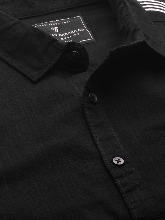 black taped casual shirt - 16759965 - Zoom Image - 4