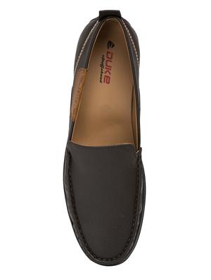 brown leatherette slip on loafers - 16762458 - Standard Image - 4