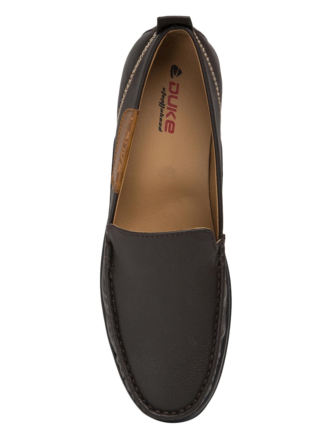 brown leatherette slip on loafers - 16762458 - Zoom Image - 4