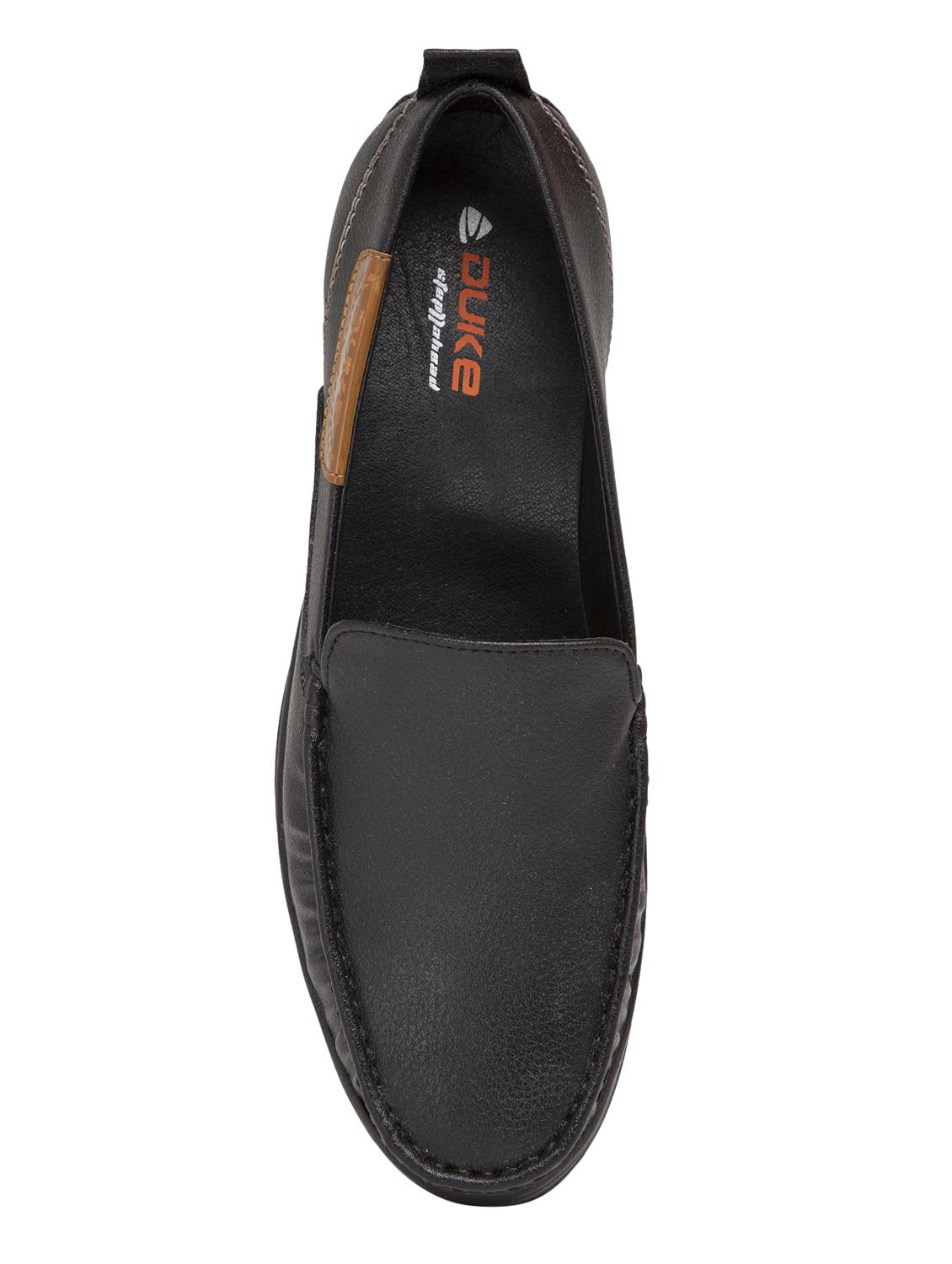 black leatherette slip on loafers - 16762459 - Zoom Image - 4