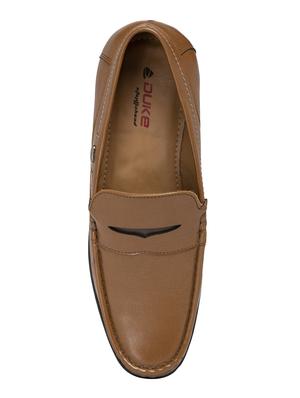 brown leatherette slip on loafers - 16762461 - Standard Image - 4