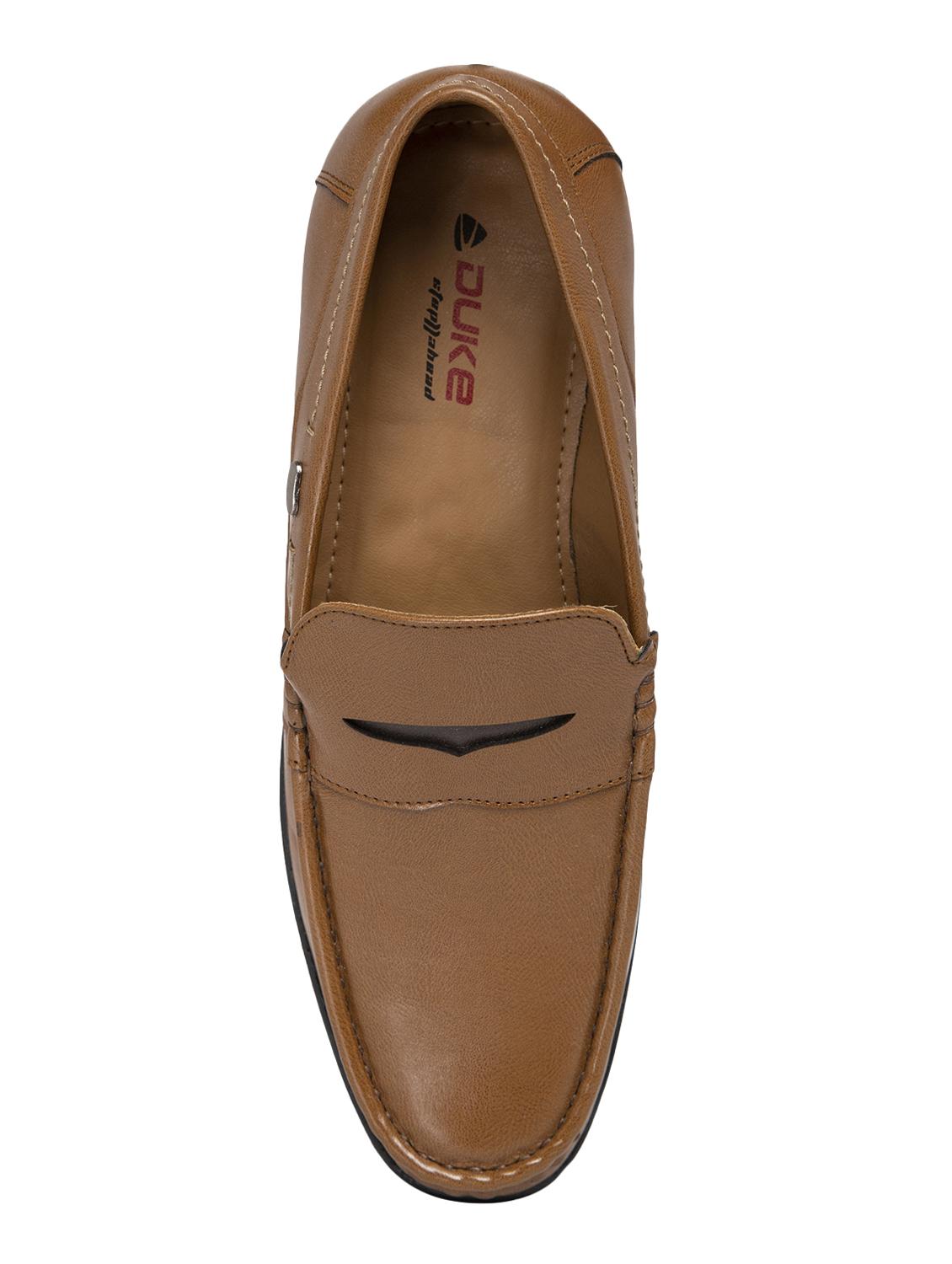 brown leatherette slip on loafers - 16762461 - Zoom Image - 4