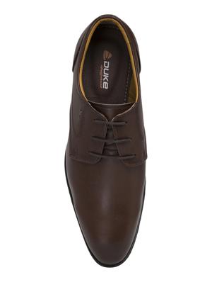 brown leatherette lace-up derbys - 16762462 - Standard Image - 4
