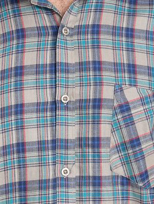 grey checkered casual shirt - 16762736 - Standard Image - 4
