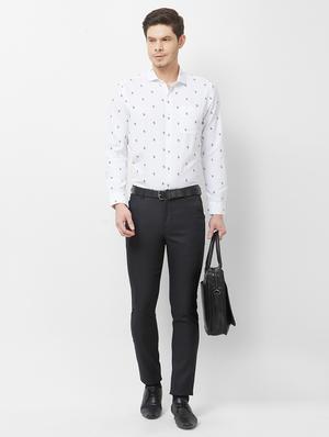 black solid flat front formal trouser - 16762750 - Standard Image - 4