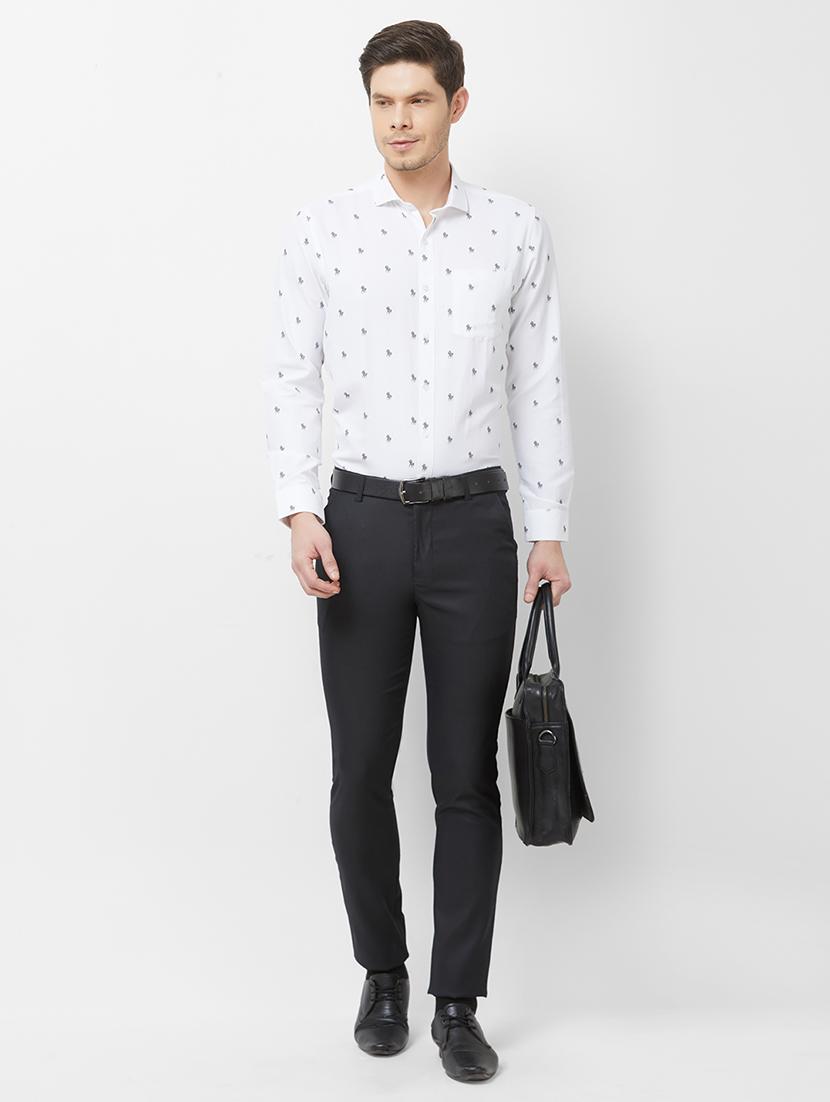 black solid flat front formal trouser - 16762750 - Zoom Image - 4