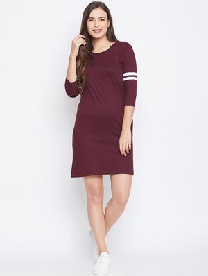 crew neck varsity sheath dress - 16763166 - Standard Image - 4
