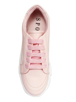 pink lace-up sneakers - 16763729 - Standard Image - 4