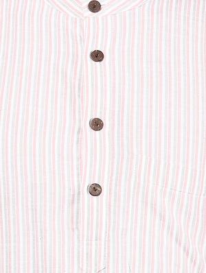 white striped long kurta - 16763828 - Standard Image - 4