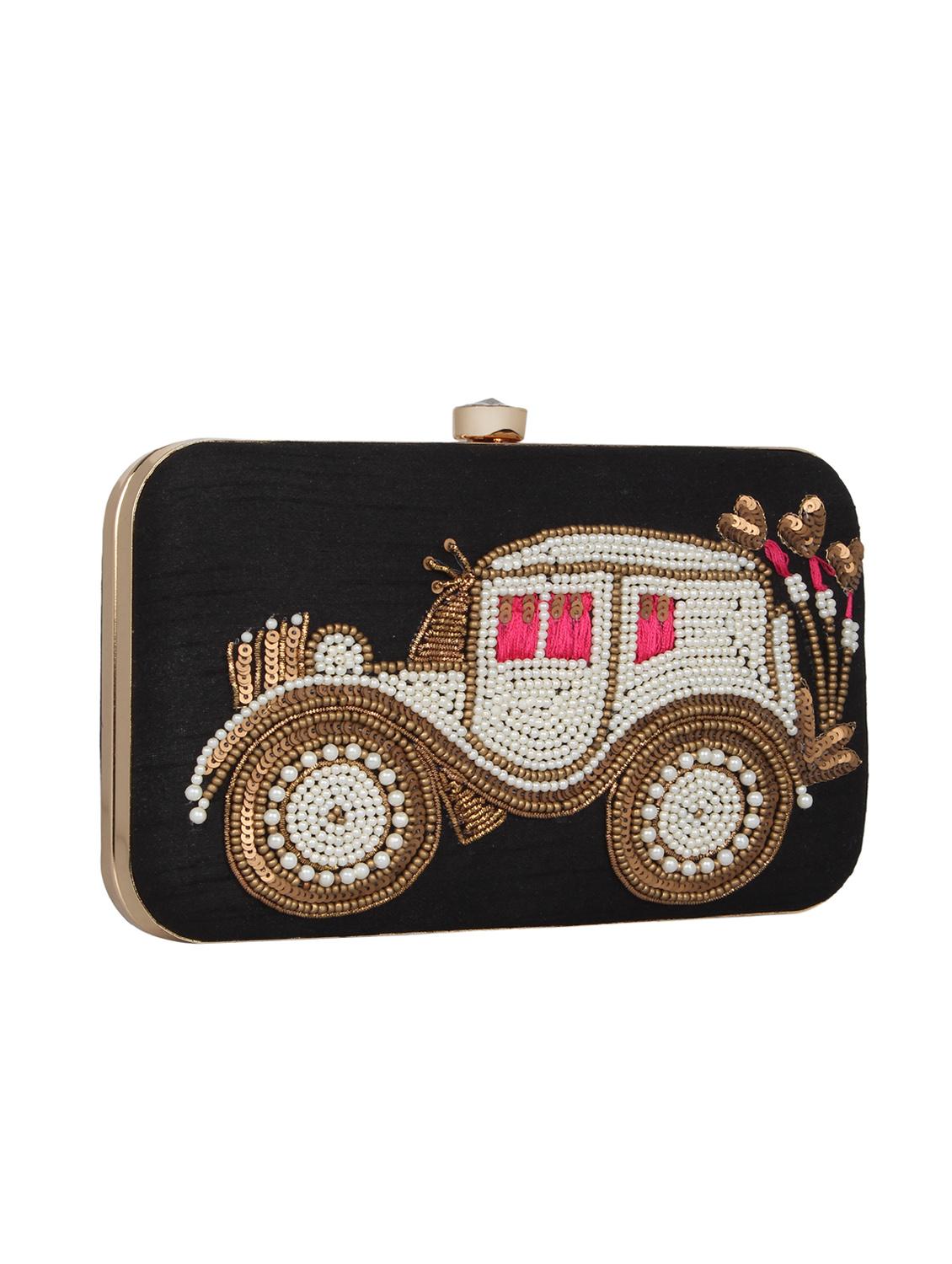 black faux silk box clutch - 16764048 - Zoom Image - 4