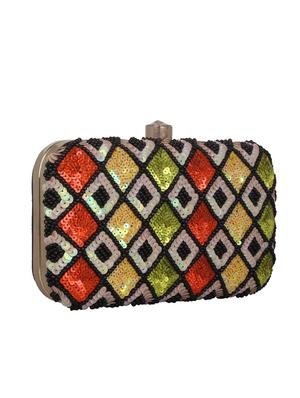 multi faux silk box clutch - 16764051 - Standard Image - 4