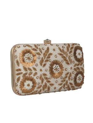 white faux silk box clutch - 16764066 - Standard Image - 4