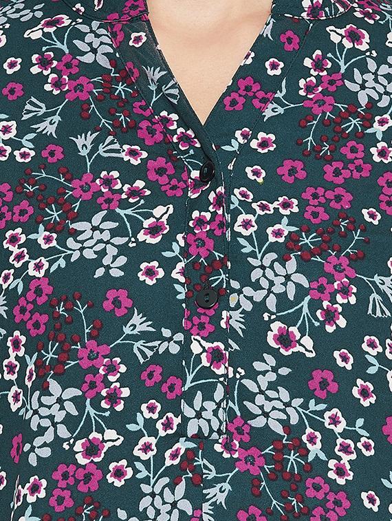 roll up sleeved floral tunic - 16764564 - Zoom Image - 4