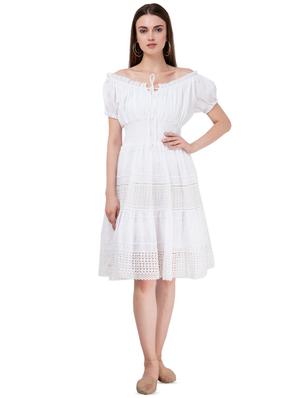 off shoulder ruched a-line dress - 16764671 - Standard Image - 4