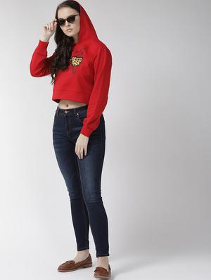 long sleeved quirky print crop sweatshirt - 16765269 - Standard Image - 4