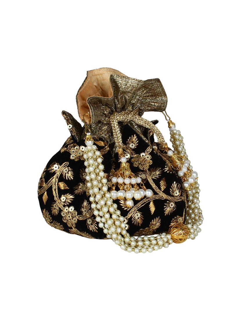 black velvet ethnic potli - 16765320 - Zoom Image - 4