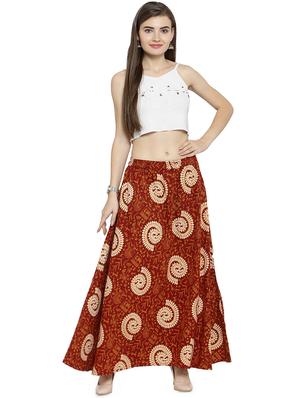printed flared skirt - 16765996 - Standard Image - 4