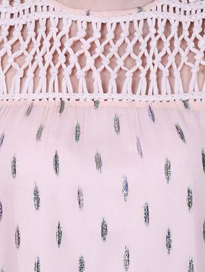 lace insert embellished flared dress - 16767118 - Standard Image - 4