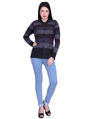 mandarin neck printed cardigan - 16767845 - Standard Image - 4
