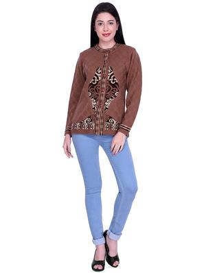mandarin neck printed cardigan - 16767849 - Standard Image - 4