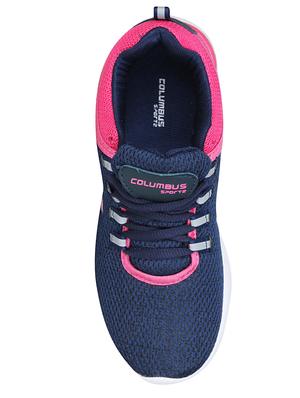 navy lace-up sports shoes - 16768046 - Standard Image - 4