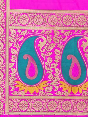 self design banarasi dupatta - 16769101 - Standard Image - 4
