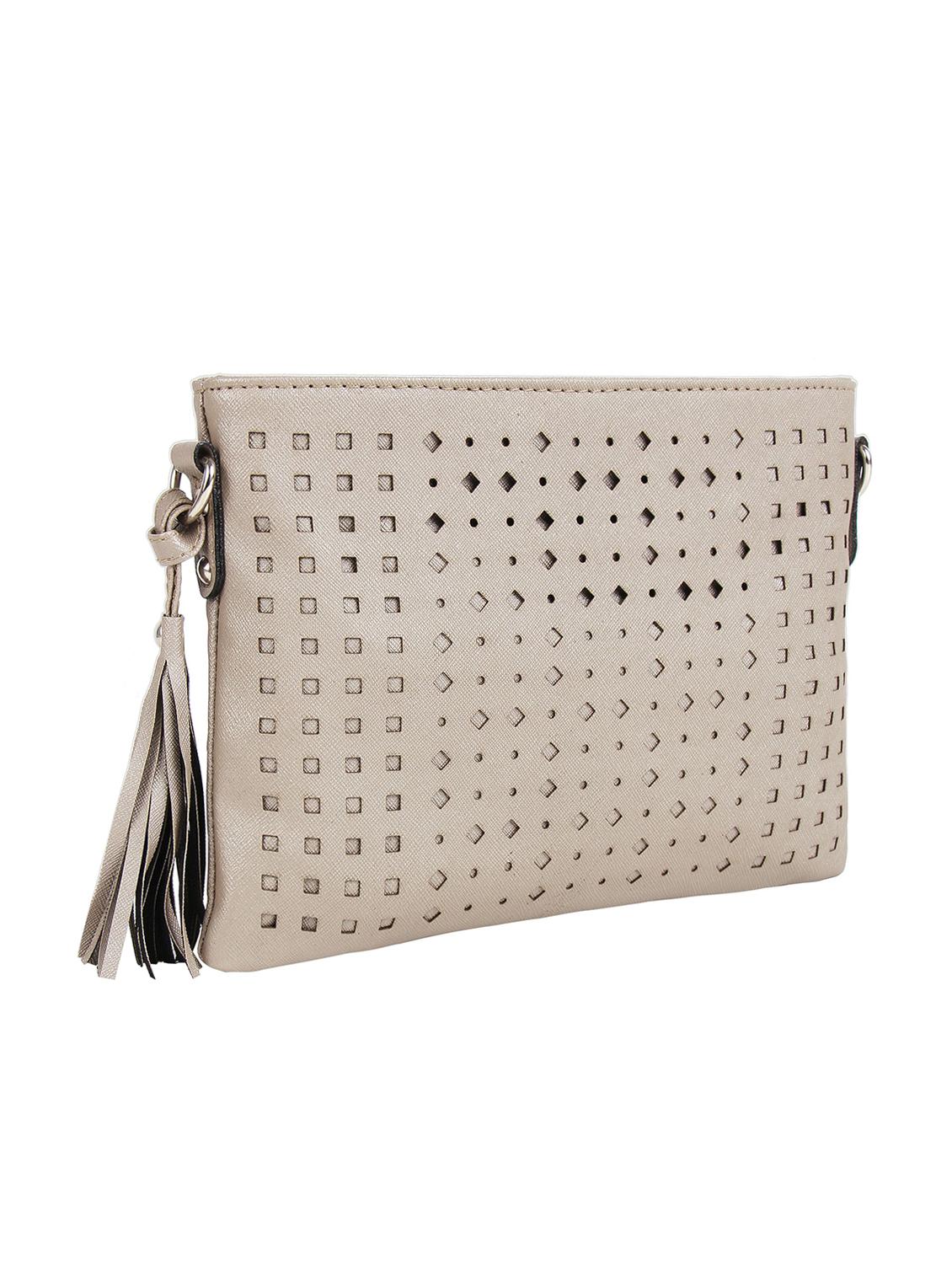 beige leatherette regular sling bag - 16769496 - Zoom Image - 4