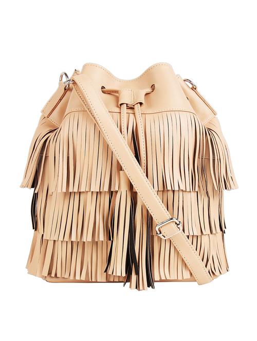 beige leatherette regular sling bag - 16769499 - Standard Image - 1