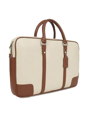 beige leatherette laptop bag - 16769518 - Standard Image - 4