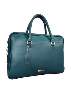 blue leatherette laptop bag - 16769522 - Standard Image - 4