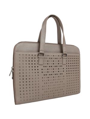 brown leatherette regular laptop bag - 16769525 - Standard Image - 4