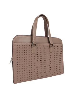 brown leatherette regular laptop bag - 16769526 - Standard Image - 4