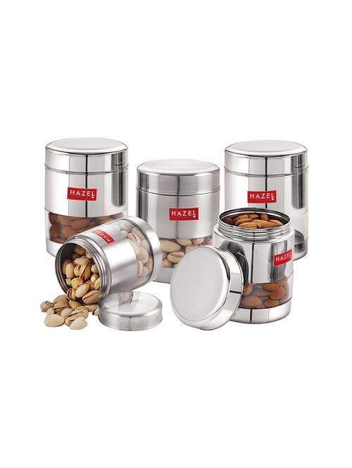 stainless steel transparent container (set of 5) - 16770264 - Standard Image - 1