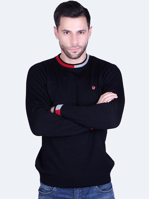 black solid acrylic pullover - 16770742 - Very Small Image - 1